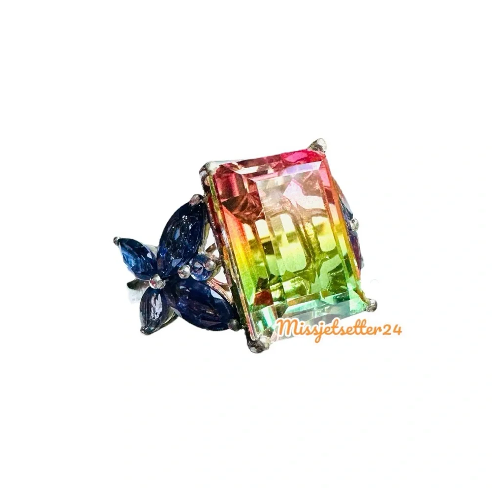 JTV Multi Color Butterfly Ring Size 6.5 NWT